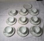 Friedl Holzer-Kjellberg for Arabia Finland Rice Grain Porcelain Demitasse Espresso Set – 9 Cups & 10 Saucers - Image 38