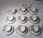 Friedl Holzer-Kjellberg for Arabia Finland Rice Grain Porcelain Demitasse Espresso Set – 9 Cups & 10 Saucers - Image 39