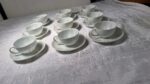 Friedl Holzer-Kjellberg for Arabia Finland Rice Grain Porcelain Demitasse Espresso Set – 9 Cups & 10 Saucers - Image 40