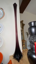 Kelsey Murphy for Pilgram Glass 1992 Amethyst Purple 42″ Architectural Floor Vase - Image 4