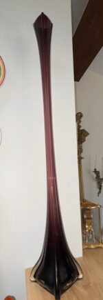Kelsey Murphy for Pilgram Glass 1992 Amethyst Purple 42″ Architectural Floor Vase - Image 8
