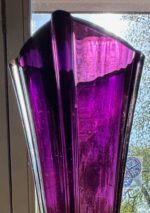Kelsey Murphy for Pilgram Glass 1992 Amethyst Purple 42″ Architectural Floor Vase - Image 12