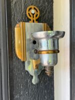Art Deco Architectural Lighting Wall Sconces Set of Four Bronze & Chrome Fixtures c.1930 - Image 5