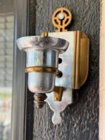Art Deco Architectural Lighting Wall Sconces Set of Four Bronze & Chrome Fixtures c.1930 - Image 6