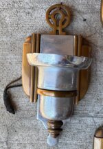Art Deco Architectural Lighting Wall Sconces Set of Four Bronze & Chrome Fixtures c.1930 - Image 8