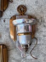 Art Deco Architectural Lighting Wall Sconces Set of Four Bronze & Chrome Fixtures c.1930 - Image 10