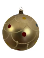 Vintage Jumbo Glass Christmas Ornament Hand Painted Mouth Blown Fish Scales