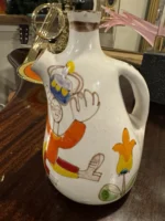 Vtg De Simone Italy Hand Painted Pottery Pitcher Folk Art Ceramic Jug Signed 37 - Image 2