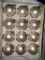Vintage Christmas Glass Ornaments 3 Original Boxes Opaque & Silver 1960's - Image 2