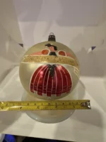 Vintage Jumbo Glass Christmas Ornament Hand Painted Mouth Blown Princess - Image 2