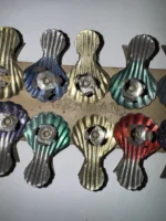 Antique German Christmas Tree Candle Clips Colored Tin Metal Original Holder - Image 2