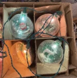 Vintage Jumbo Japan Diorama Christmas Tree Lights Santa Reindeer Snowman Box Set - Image 2