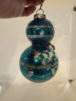 Early Vintage Shiny Brite Double Ball Glass Christmas Ornament Wire Wrapped - Image 2