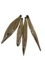 Vintage Glass Christmas Tree Ornament Icicle Teardrop 4 Silver Twists - Image 2