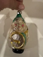 Antique Glass Figural Christmas Ornament Holiday Tree Decor Clown Playing Drums - Image 2