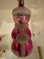 Vintage Glass Figural Christmas Ornament Holiday Tree Pretty Pink Princess - Image 2