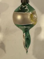 Vintage Miniature Glass Christmas Ornament Feather Tree Drop Twisted Indent - Image 2