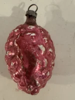 Vintage Miniature Glass Christmas Ornament Feather Tree Bumpie Grape Cluster - Image 2