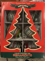 6 Jumbo 2015 Shiny Brite Radko Christmas Ornaments Lanterns W/ Tinsel Inside NIB - Image 8