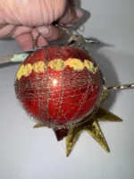Antique German Blown Glass Bird in Wire Wrapped Nest Basket Christmas Ornament - Image 7