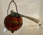 Antique German Blown Glass Bird in Wire Wrapped Nest Basket Christmas Ornament - Image 11
