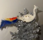 Vintage Glass Clip-On Bird Christmas Ornament Feather Tail Germany Style - Image 3