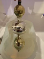 Vintage Jumbo Glass Christmas Ornament Hand Painted Mouth Blown Triple Bulb - Image 3