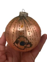 Vintage Jumbo Glass Christmas Ornament Hand Painted Shiny Brite Crushed Glass - Image 3