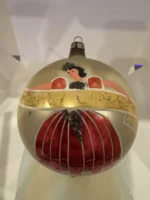 Vintage Jumbo Glass Christmas Ornament Hand Painted Mouth Blown Princess - Image 3
