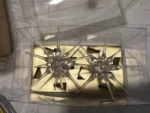 Vintage MCM Copy Cats Sputnik Atomic Starburst Ornaments Clear Hong Kong NOS Box - Image 3