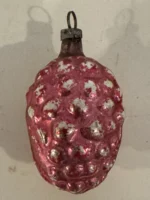 Vintage Miniature Glass Christmas Ornament Feather Tree Bumpie Grape Cluster - Image 3