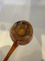 Antique Glass Figural Christmas Ornament Holiday Tree Smoking Pipe - Image 3