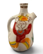 Vtg De Simone Italy Hand Painted Pottery Pitcher Folk Art Ceramic Jug Signed 37