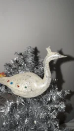 Vintage Glass Clip-On Bird Christmas Ornament Feather Tail Germany Style - Image 4