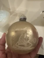 Vintage Jumbo Glass Christmas Ornament Stencil Clown Shiny Brite Venetian Dew - Image 4