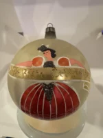Vintage Jumbo Glass Christmas Ornament Hand Painted Mouth Blown Princess - Image 4