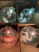 Vintage Jumbo Japan Diorama Christmas Tree Lights Santa Reindeer Snowman Box Set - Image 4