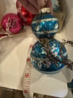 Early Vintage Shiny Brite Double Ball Glass Christmas Ornament Wire Wrapped - Image 4