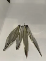 Vintage Glass Christmas Tree Ornament Icicle Teardrop 4 Silver Twists - Image 4
