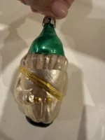 Antique Glass Figural Christmas Ornament Holiday Tree Decor Clown Playing Drums - Image 4