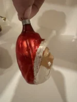 Antique Glass Figural Christmas Ornament Holiday Tree Decor Santa Head - Image 4