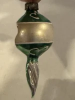 Vintage Miniature Glass Christmas Ornament Feather Tree Drop Twisted Indent - Image 4
