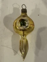 Vintage Miniature Glass Christmas Ornament Feather Tree Double Indent Drop Twist - Image 4