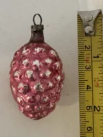Vintage Miniature Glass Christmas Ornament Feather Tree Bumpie Grape Cluster - Image 4