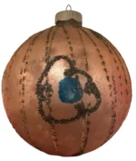 Vintage Jumbo Glass Christmas Ornament Hand Painted Shiny Brite Crushed Glass