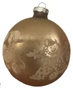 Vintage Jumbo Glass Christmas Ornament Stencil Clown Shiny Brite Venetian Dew