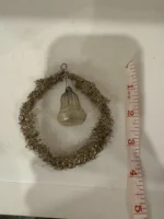 Vintage 1950s West Germany Glass Bell & Tinsel Wire Set Of 4 Ornaments Star - Image 4