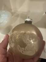 Vintage Jumbo Glass Christmas Ornament Stencil Clown Shiny Brite Venetian Dew - Image 5