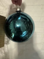 Vintage Shiny Brite 6” Jumbo Store Display Glass Ornament Blue Original Box - Image 5