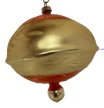 Vintage Jumbo Glass Christmas Ornament Hand Painted Mouth Blown Spinning Top - Image 5